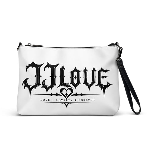 Borsa a tracolla bianca JJLove stemma gotico