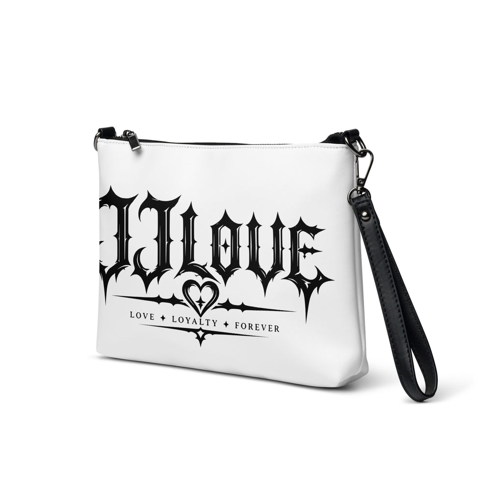 Borsa a tracolla bianca JJLove stemma gotico