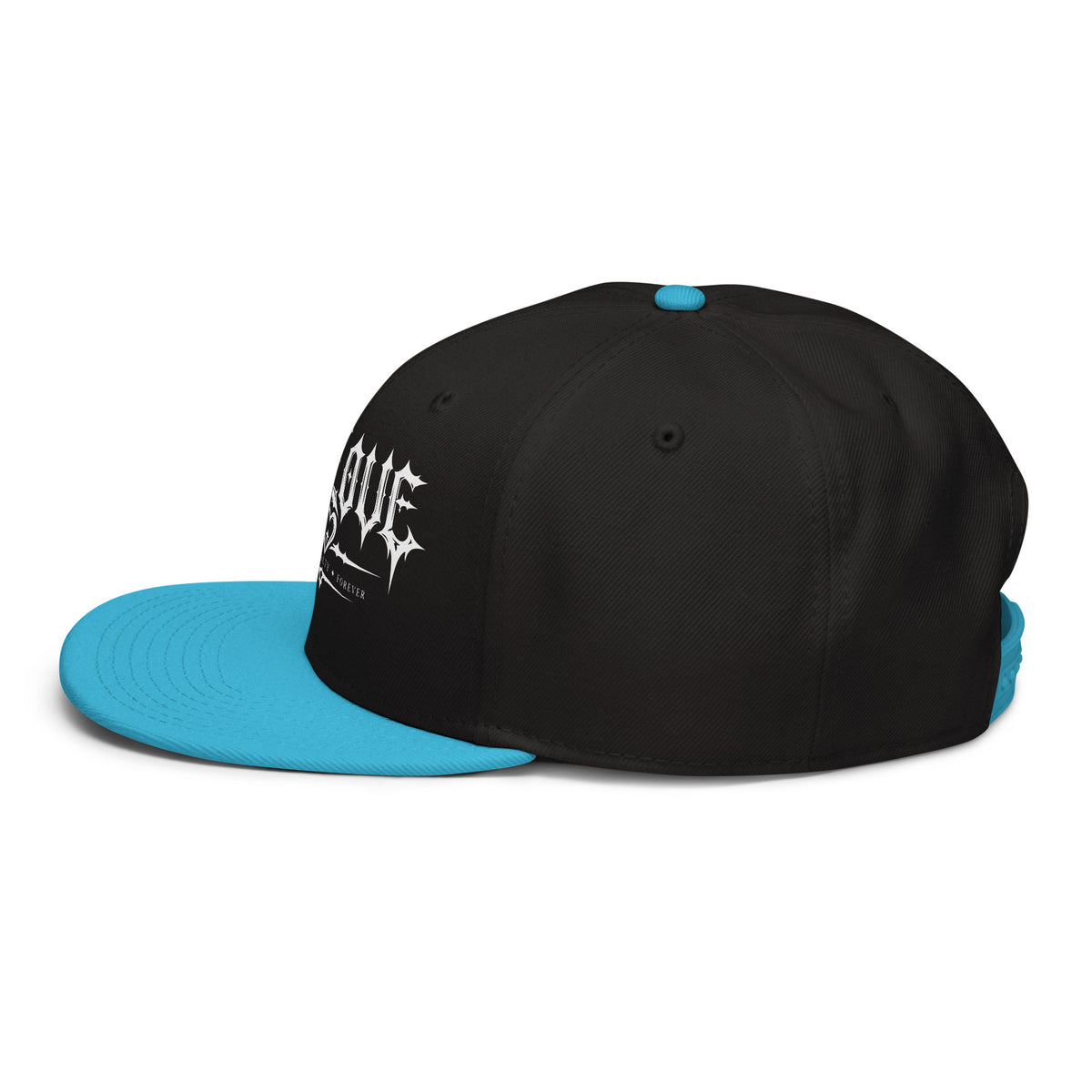 Cappellino snapback JJLove nero e azzurro con logo