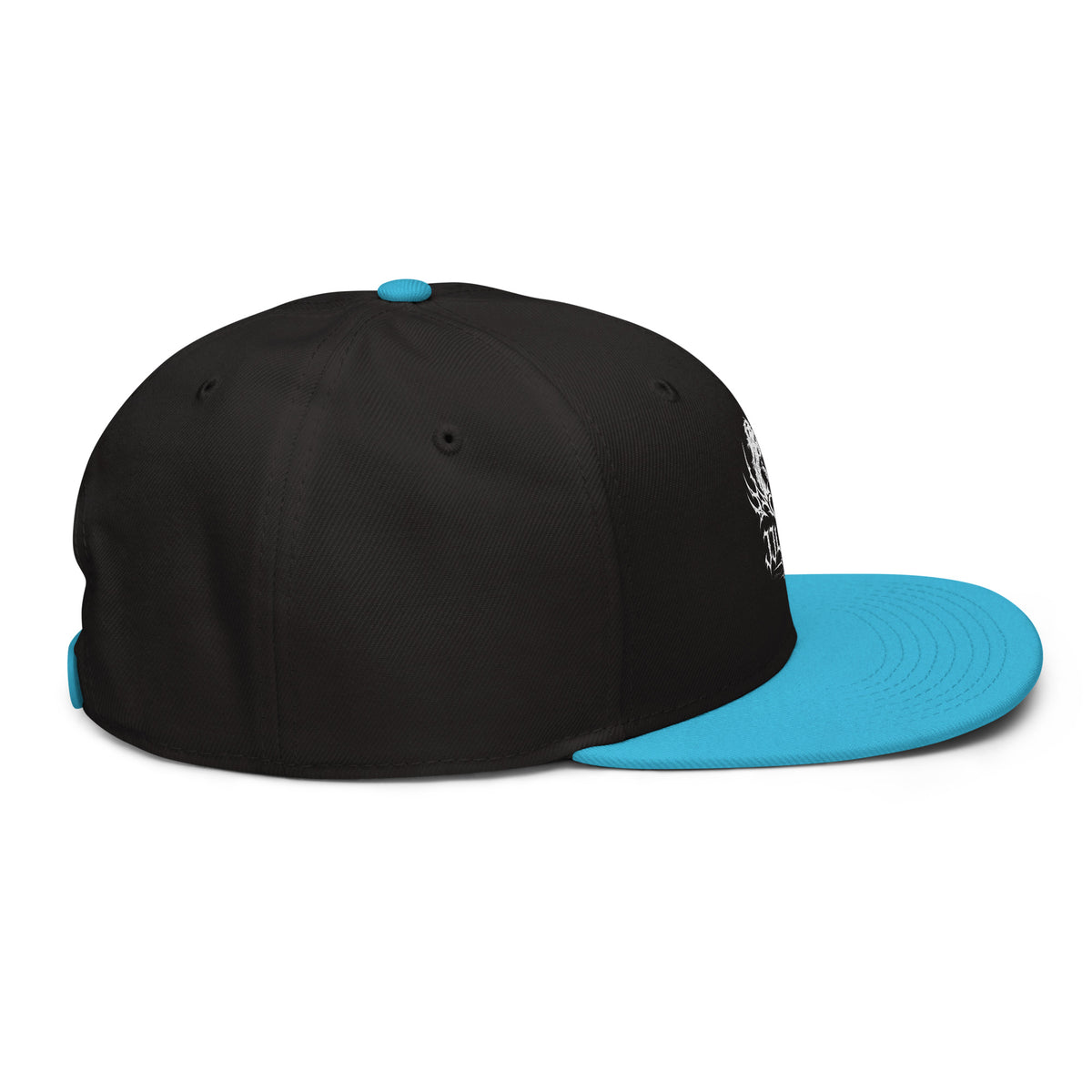 Cappellino snapback JJLove nero e azzurro stemma gotico