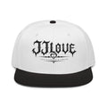 Cappellino snapback JJLove bianco e nero con logo