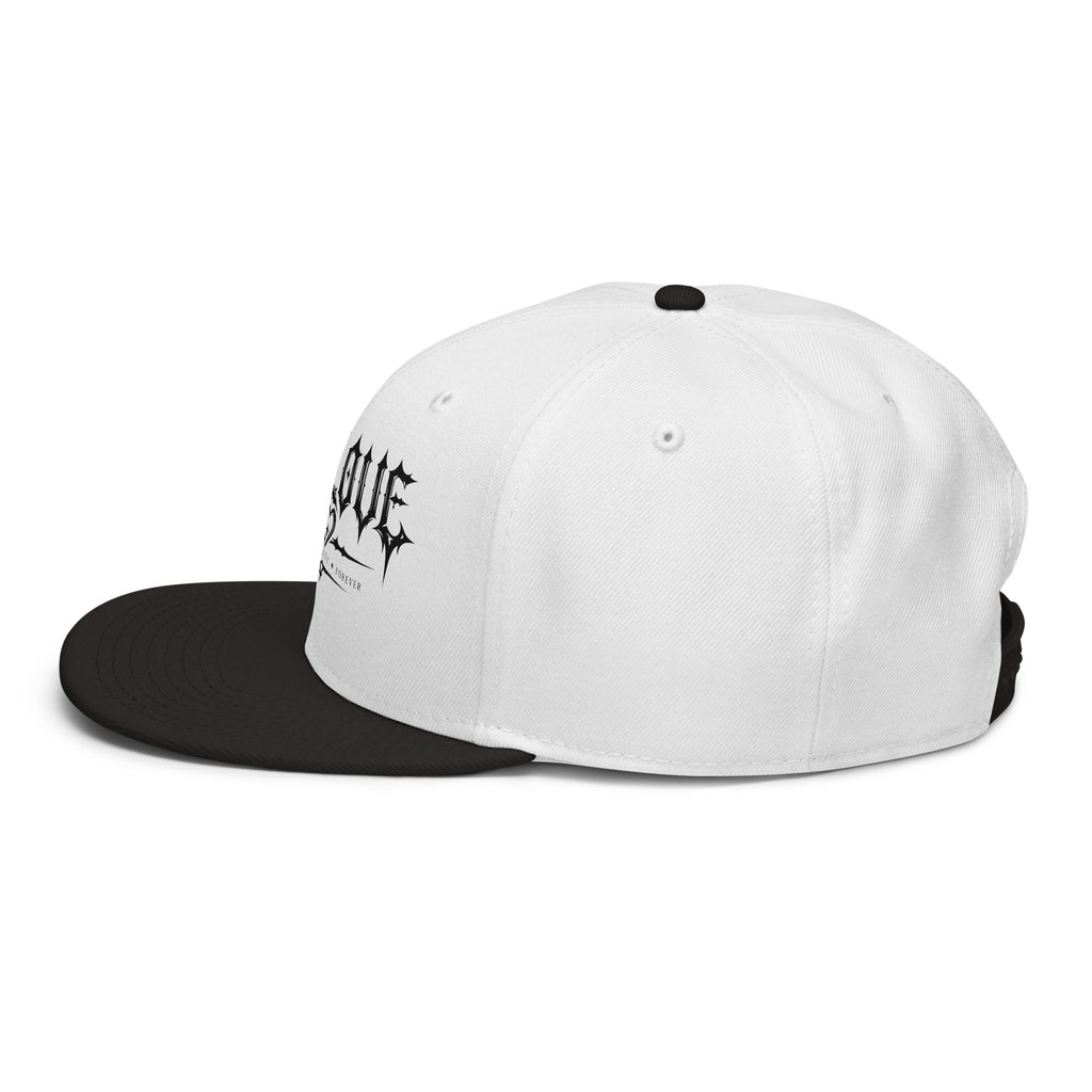 Cappellino snapback JJLove bianco e nero con logo