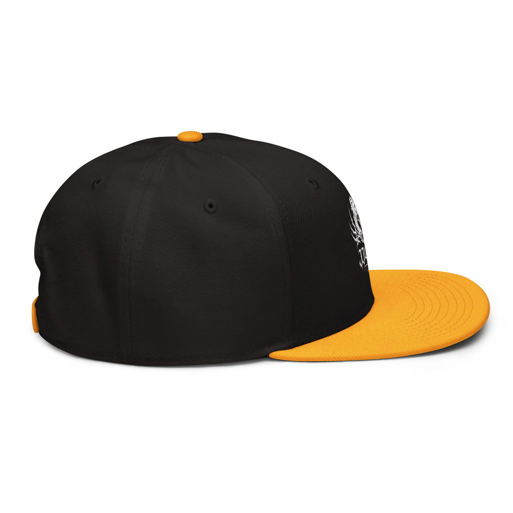 Cappellino snapback JJLove nero e arancione stemma gotico