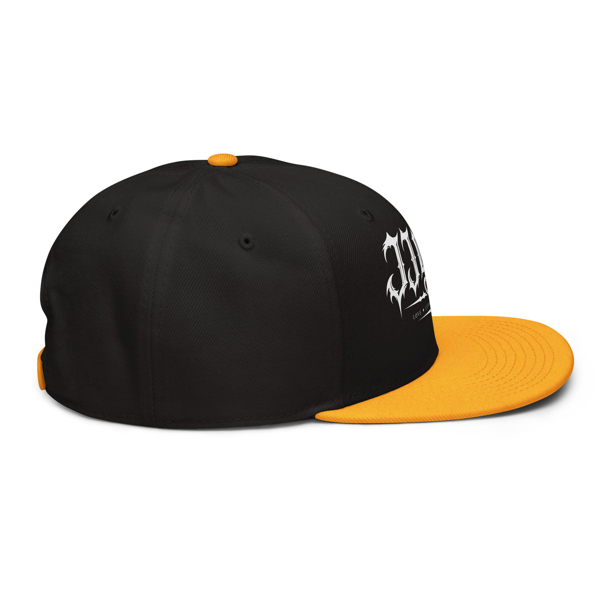 Cappellino snapback JJLove nero e giallo con logo