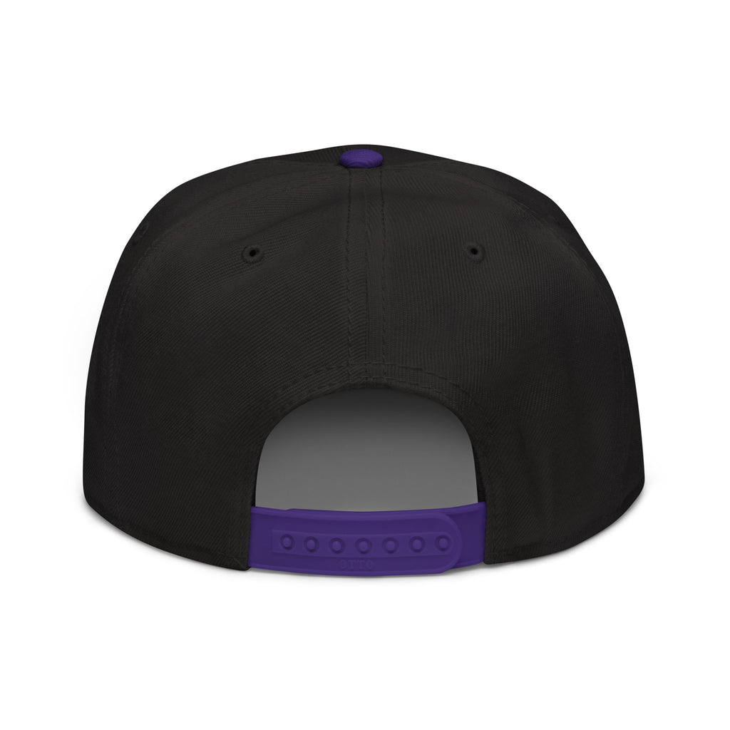 Cappellino snapback JJLove nero e viola stemma gotico