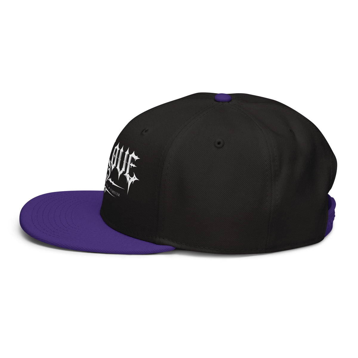 Cappellino snapback JJLove nero e viola con logo
