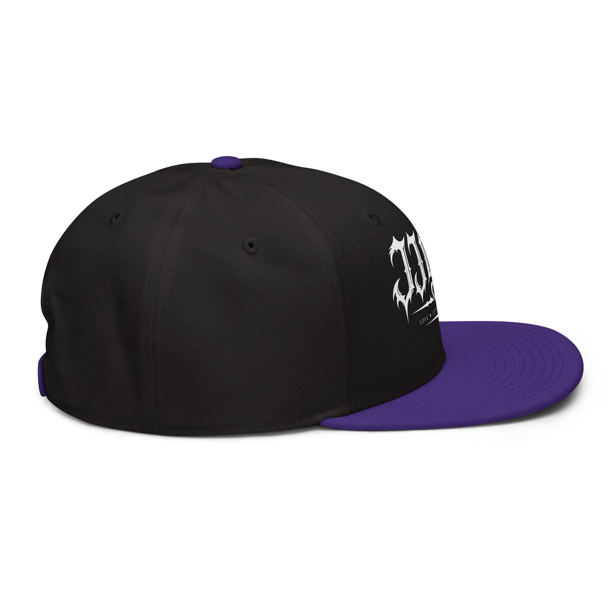 Cappellino snapback JJLove nero e viola con logo