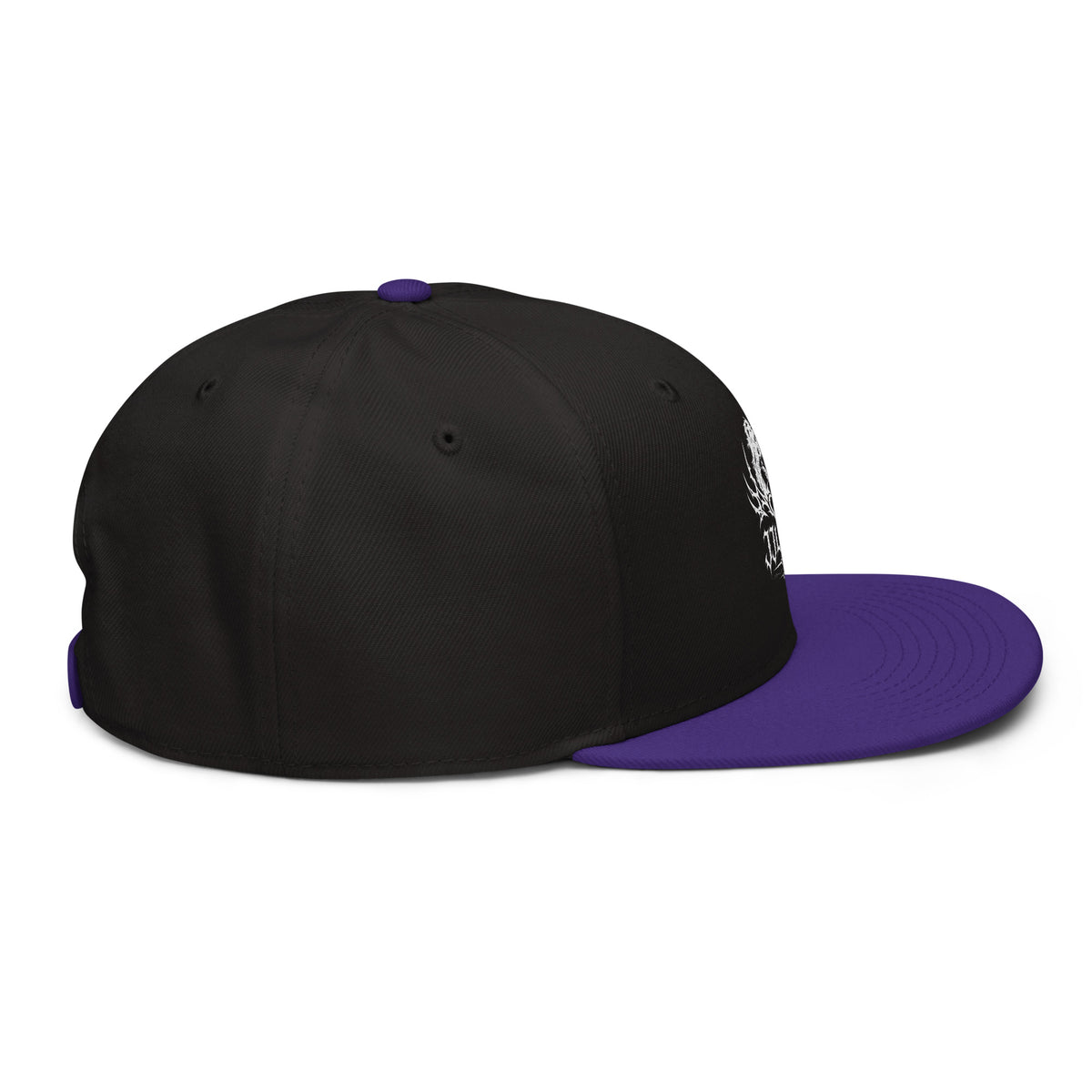 Cappellino snapback JJLove nero e viola stemma gotico