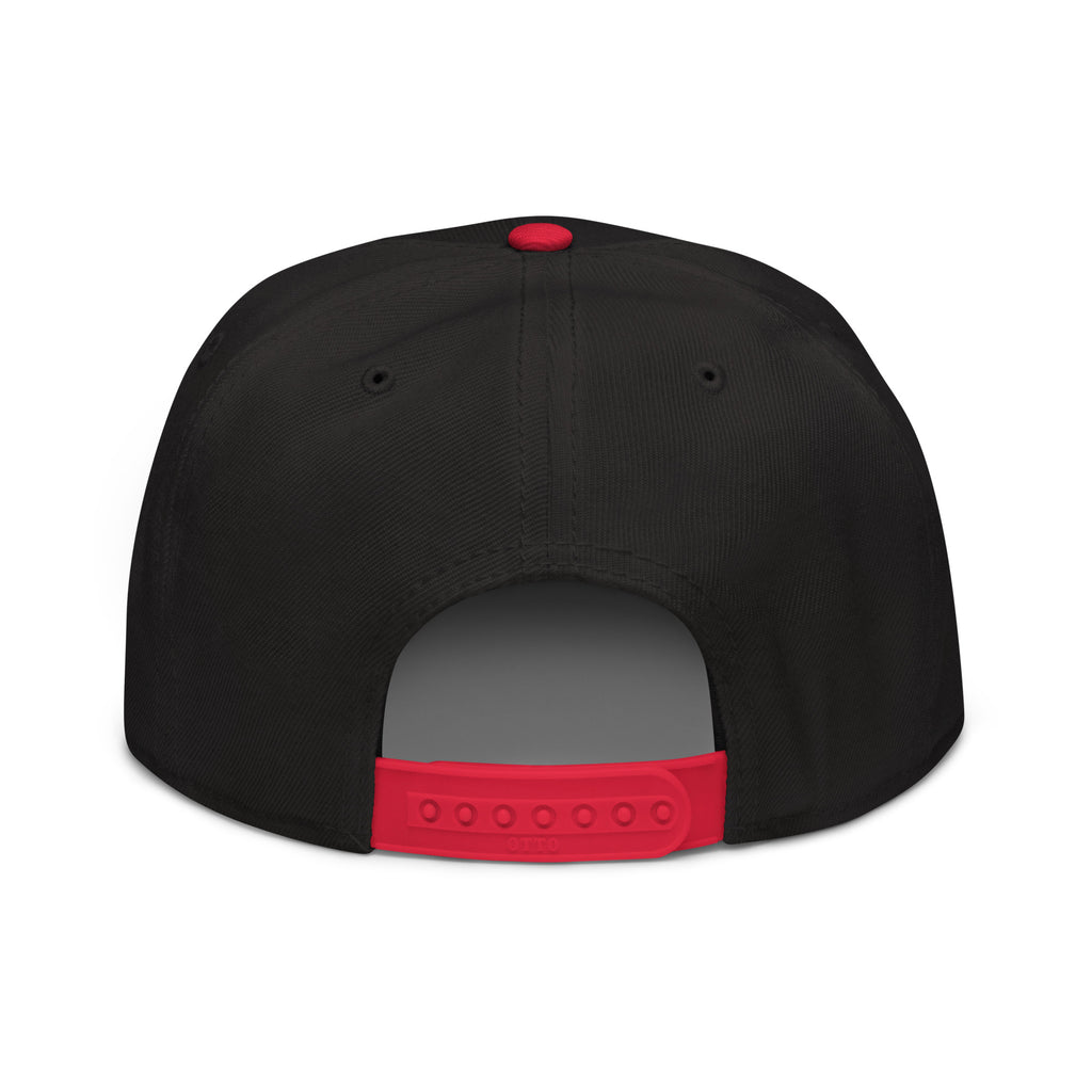 Cappellino snapback JJLove rosso e nero con logo