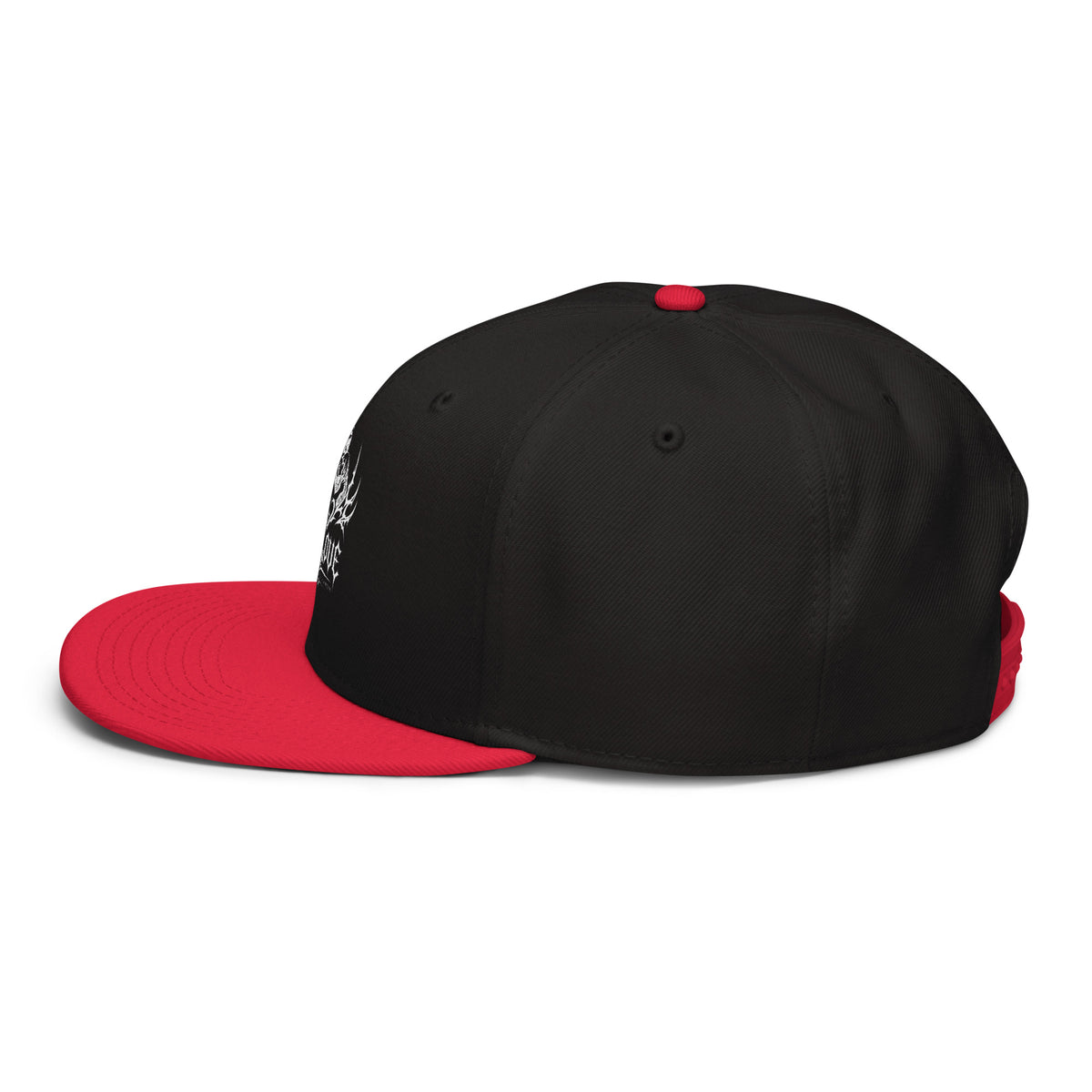 Cappellino snapback JJLove rosso e nero stemma gotico