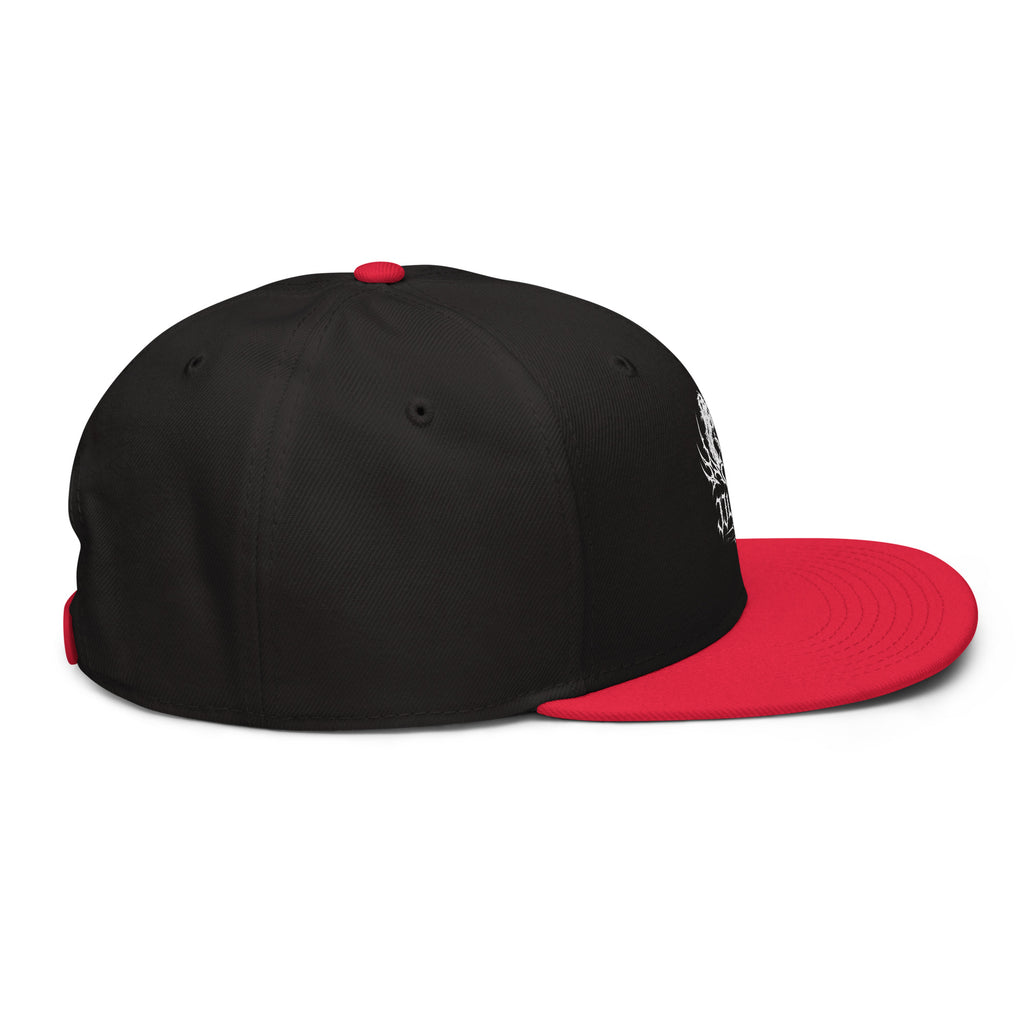 Cappellino snapback JJLove rosso e nero stemma gotico