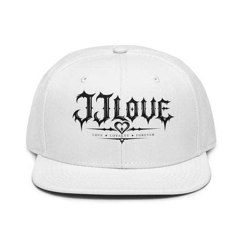 Cappellino snapback JJLove bianco con logo
