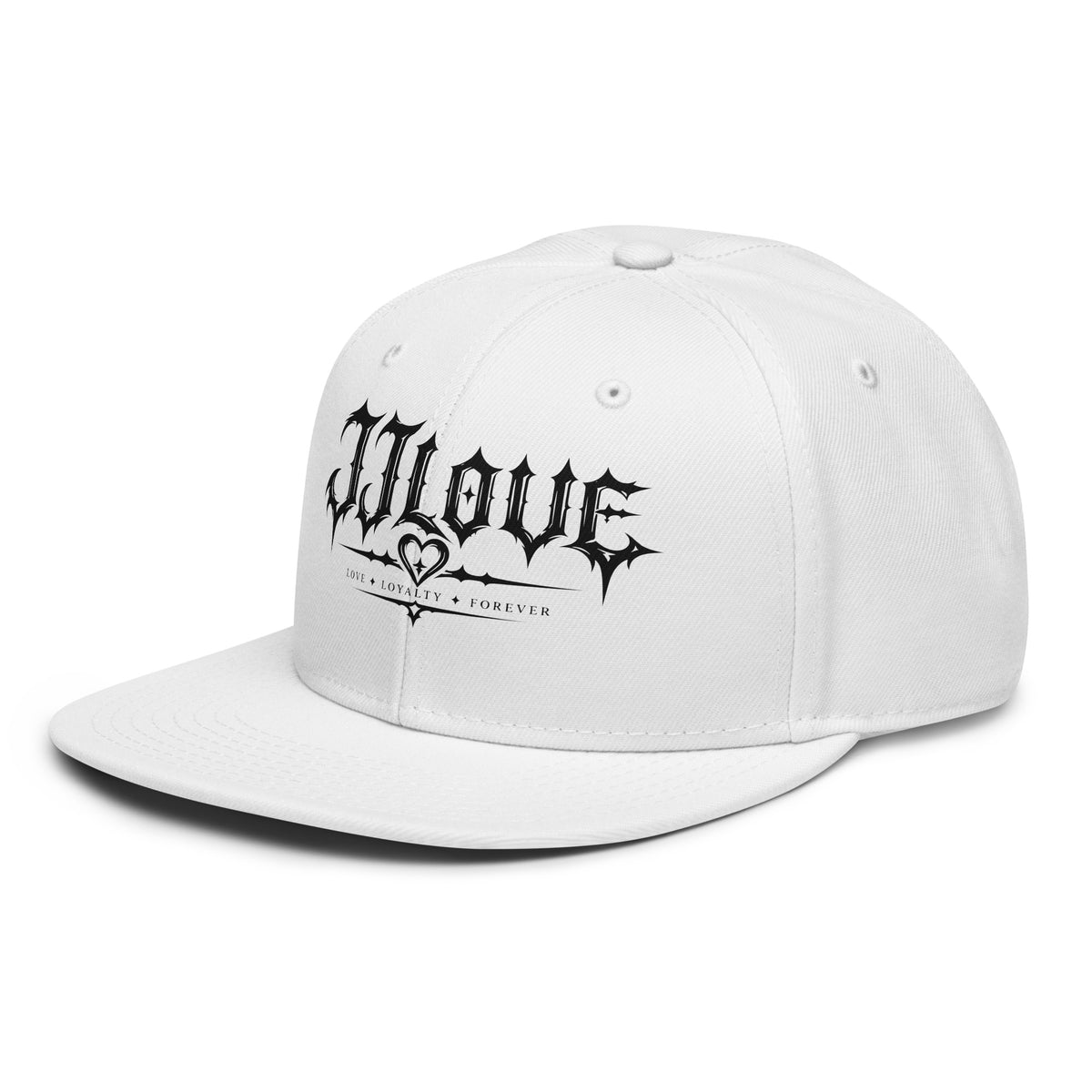 Cappellino snapback JJLove bianco con logo
