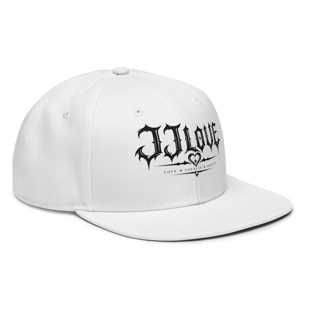 Cappellino snapback JJLove bianco con logo