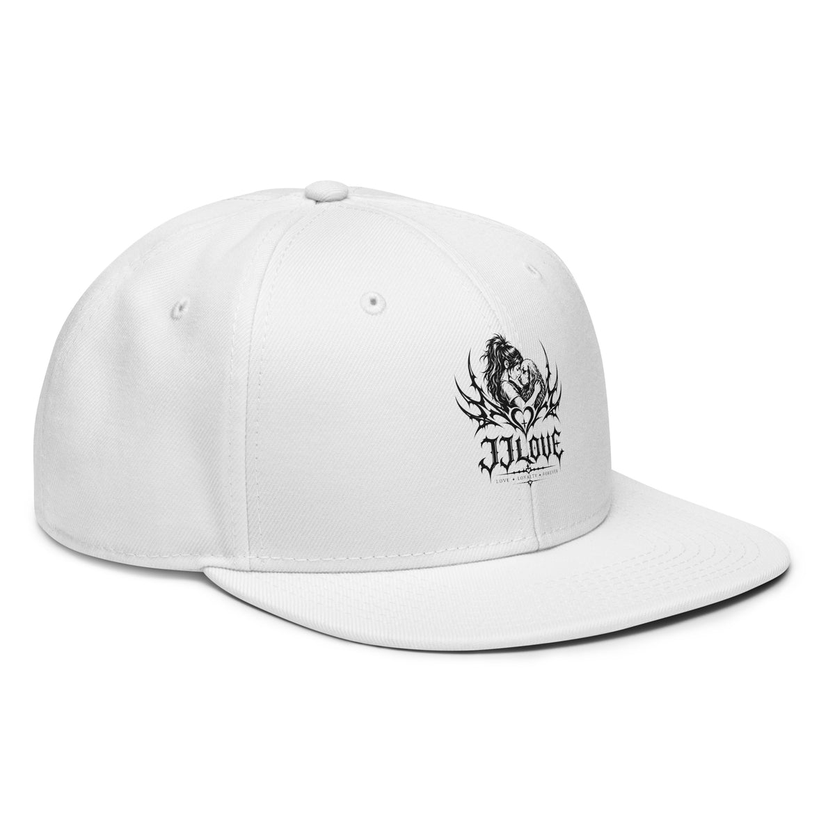 Cappellino snapback JJLove bianco stemma gotico